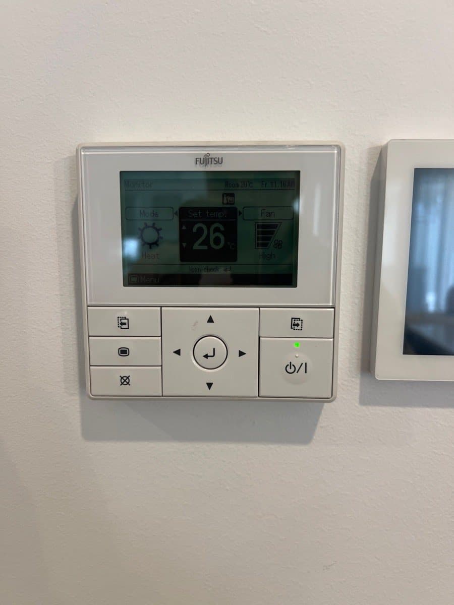 Ducted controller set to 26 degrees